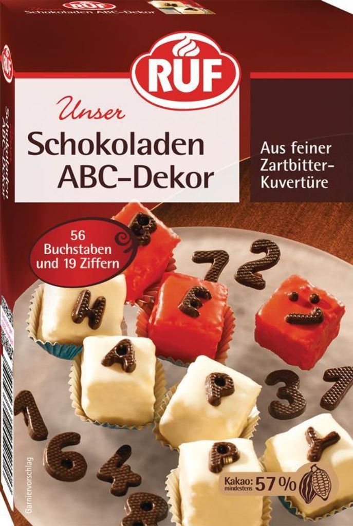 RUF Schokoladen ABC-Dekor Produktbild 
