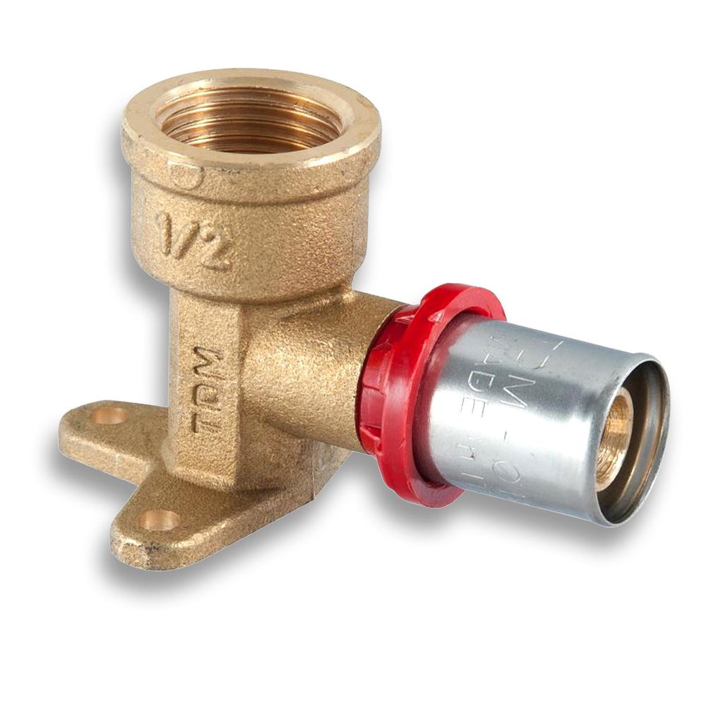 TDM 20er Pressfitting Wandwinkel – 1/2" Innengewinde für 2,0 mm Rohr Aluverbund Mehrschichtverbundrohr, DVGW-,, 1/2" x 20