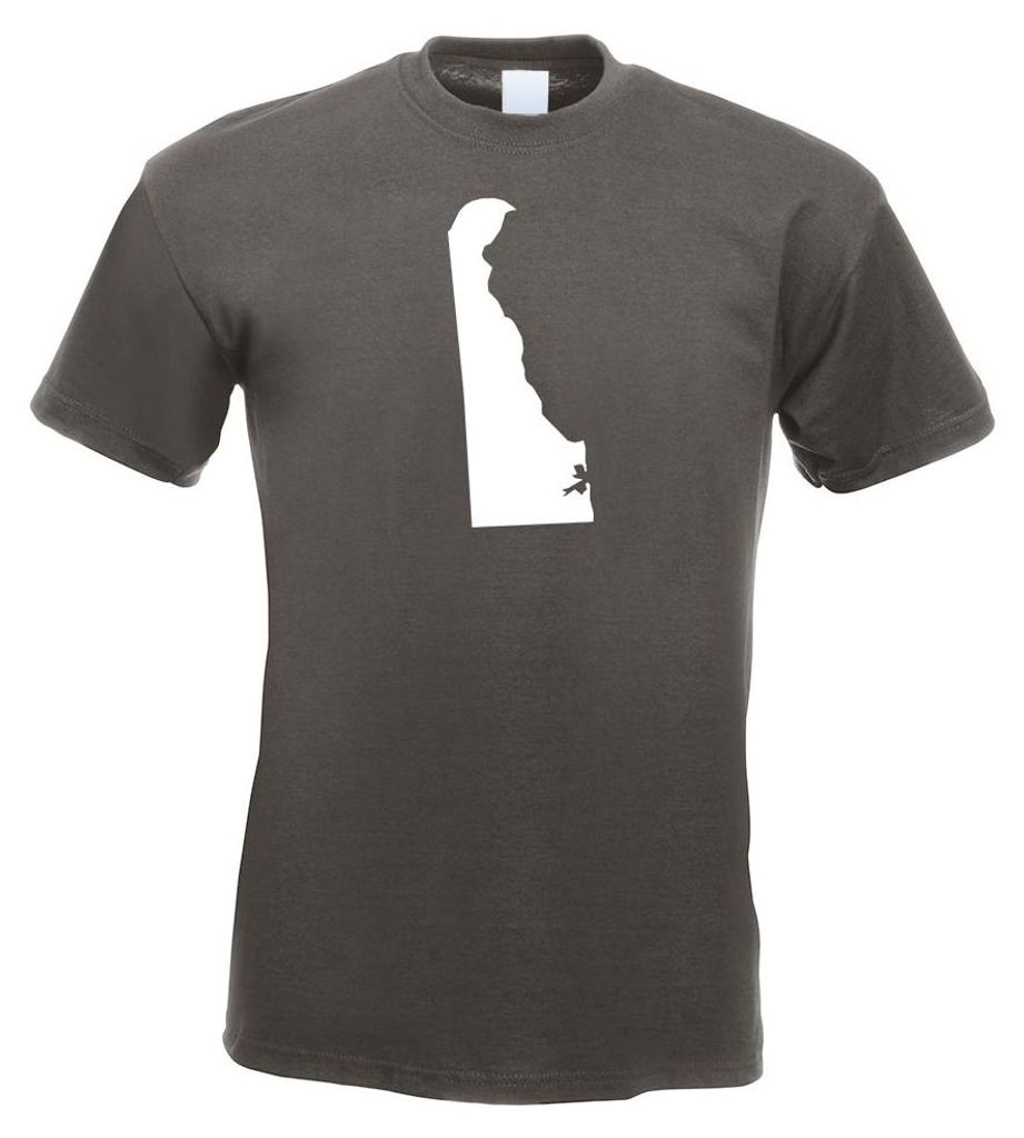 Kiwistar - T-Shirt - Graphit - USA - Delaware Dover Herren Funshirt Bedruckt Design Sprüche Spruch Motive - mit Motiv Bedruckt - Funshirt Design -...