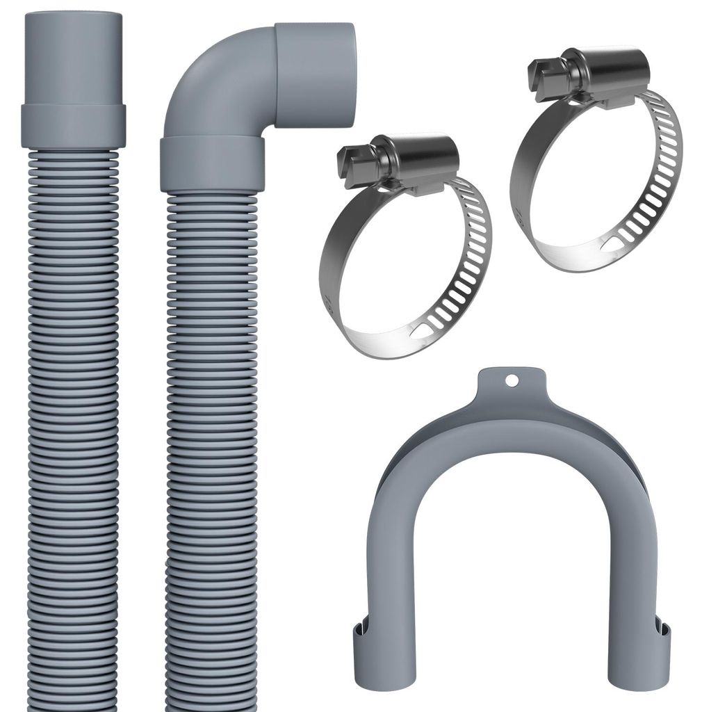 Ablaufschlauch 1,5 m 22/19mmØ + 2x Schlauchschelle + Produktbild 