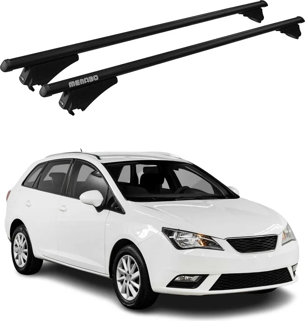 Barre Portatutto Menabo Seat Ibiza ST 2010-2017 | Alluminio Nero 75kg