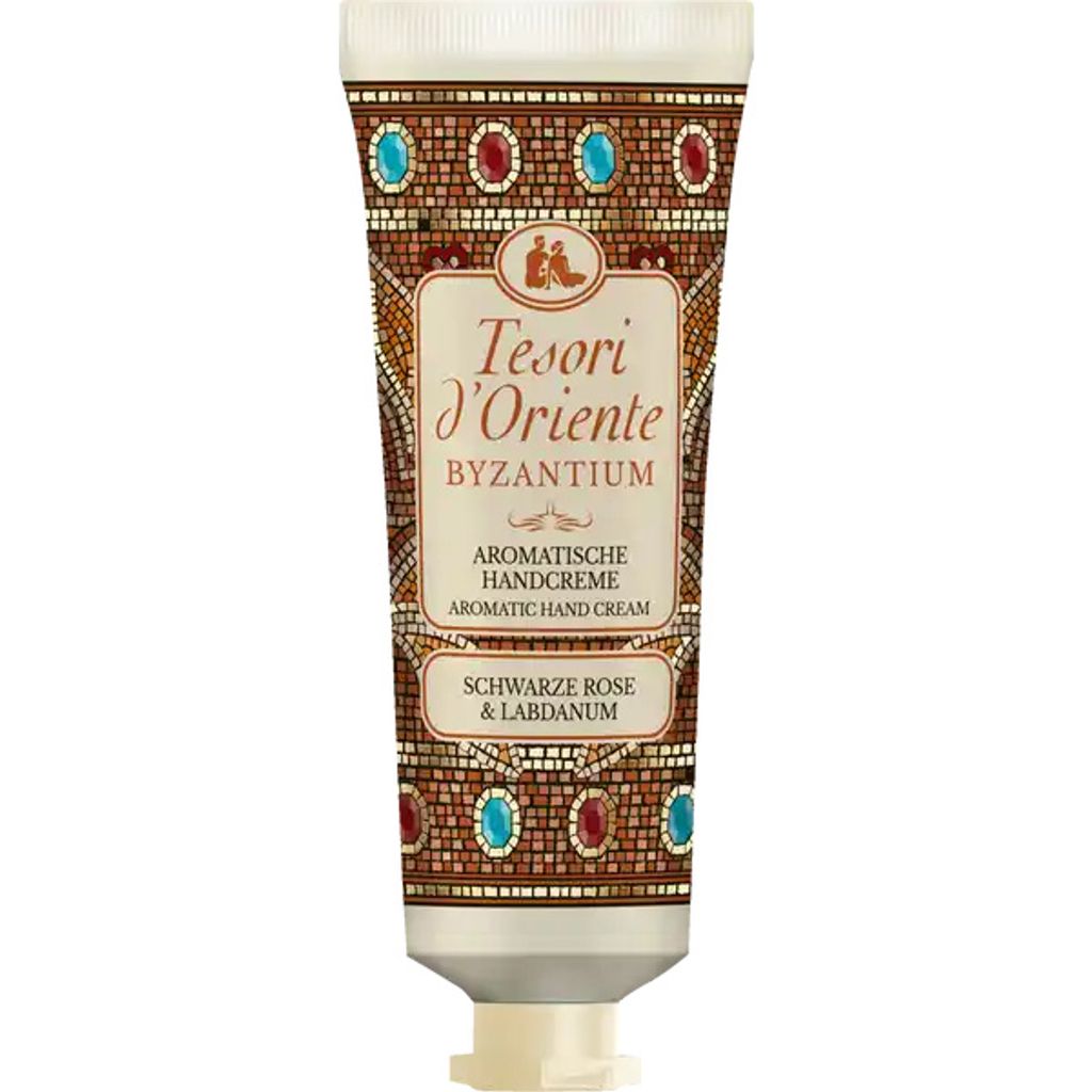 Tesori d ́oriente Aromatische Handcreme Byzantium Schwarze Rose & Labdanum 75ml