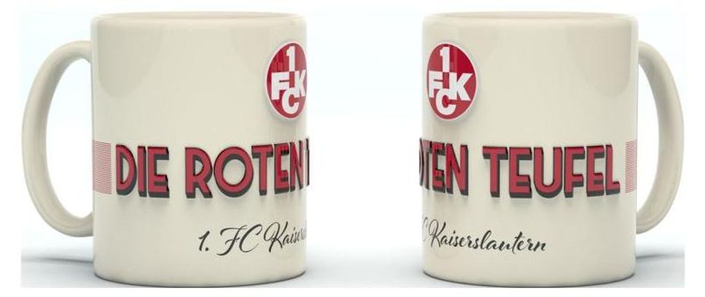 FCK Tasse Prag Retro mit 3D-Relief, offiziell lizenziertes Merchandise, 0,3l