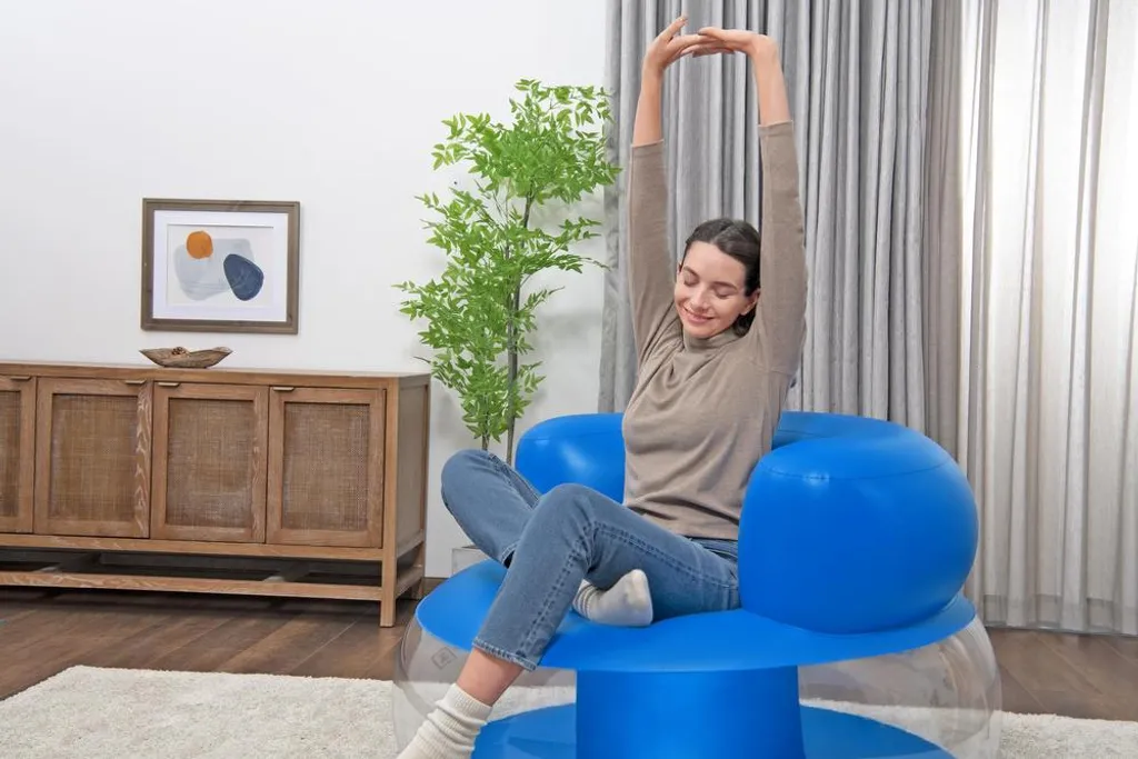 Fauteuil gonflable résistant avec dossier large et assise stable - 19