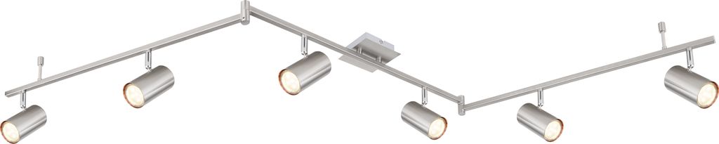 Globo Lighting Strahler Metall Nickel matt, 6x GU10
