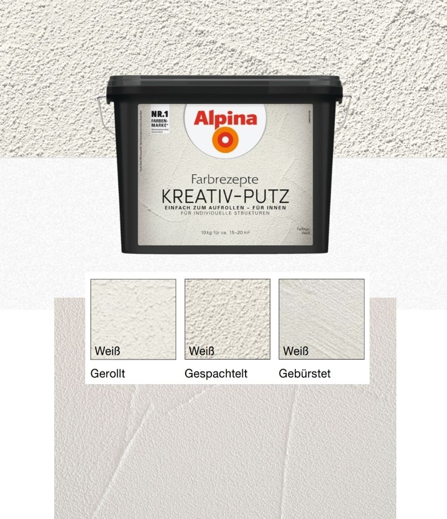 Alpina Farbrezepte KREATIV-PUTZ Weiß 10 kg