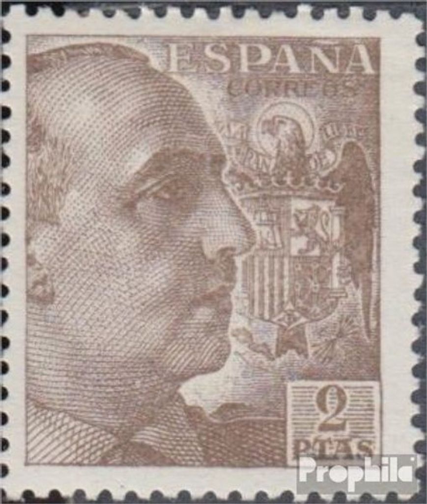 Briefmarken Spanien 1939 Mi 854C postfrisch Franco