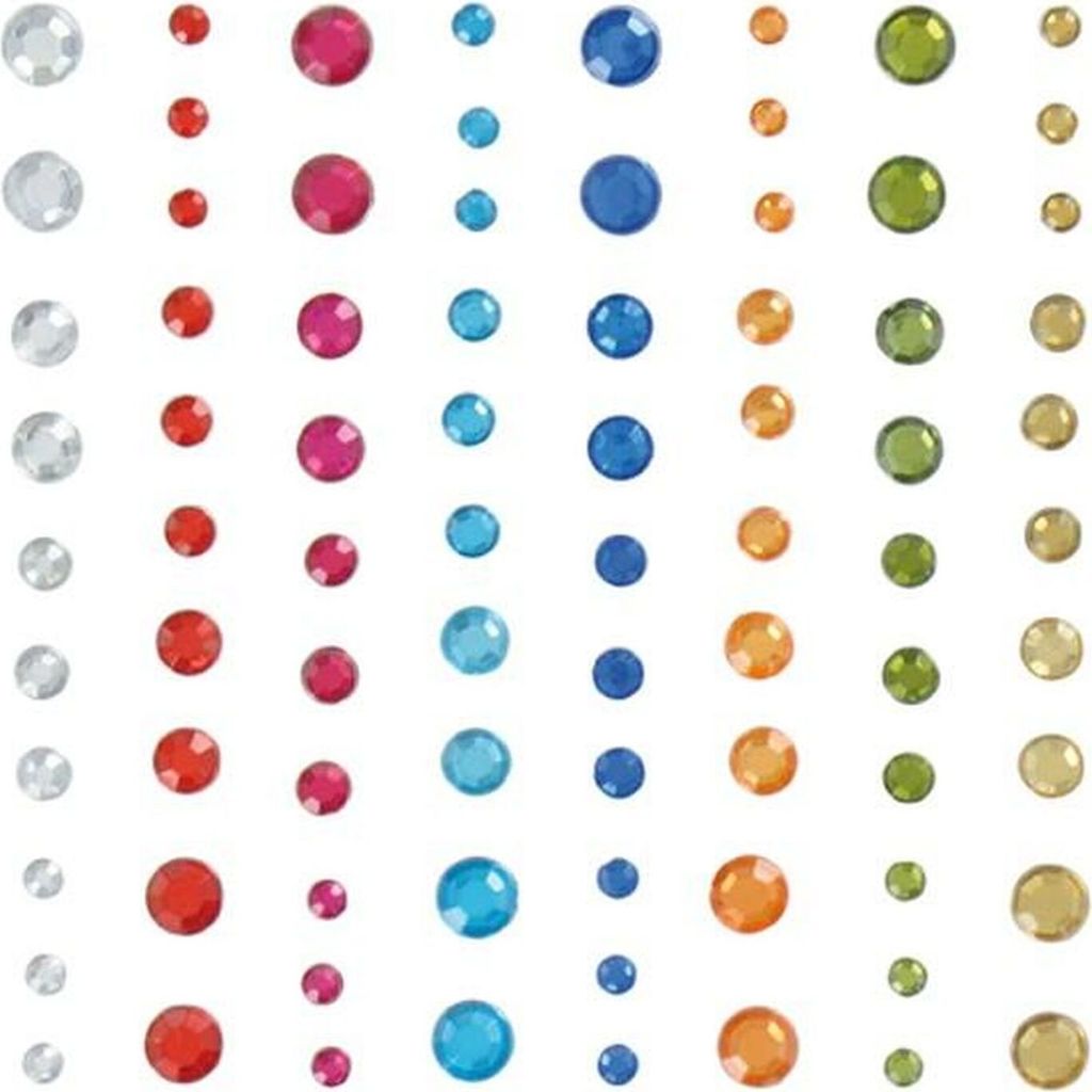 160 mehrfarbige selbstklebende Diamantperlen