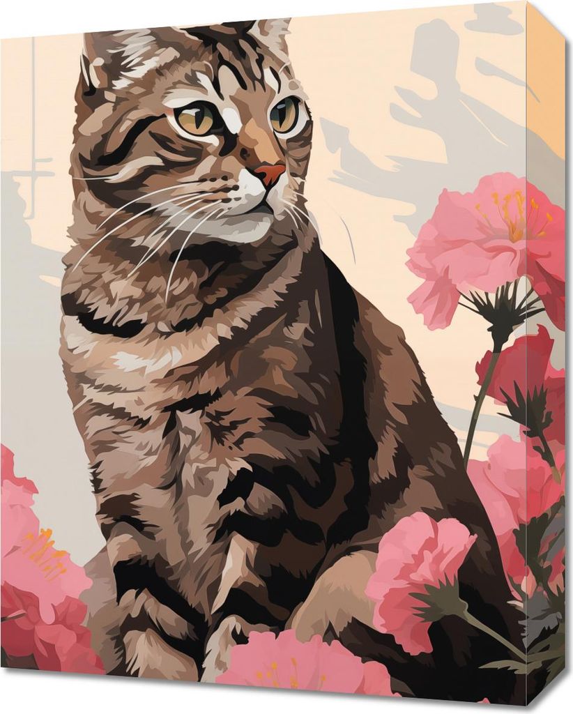 Bild 40x50cm Porträt der Katzen-Seele