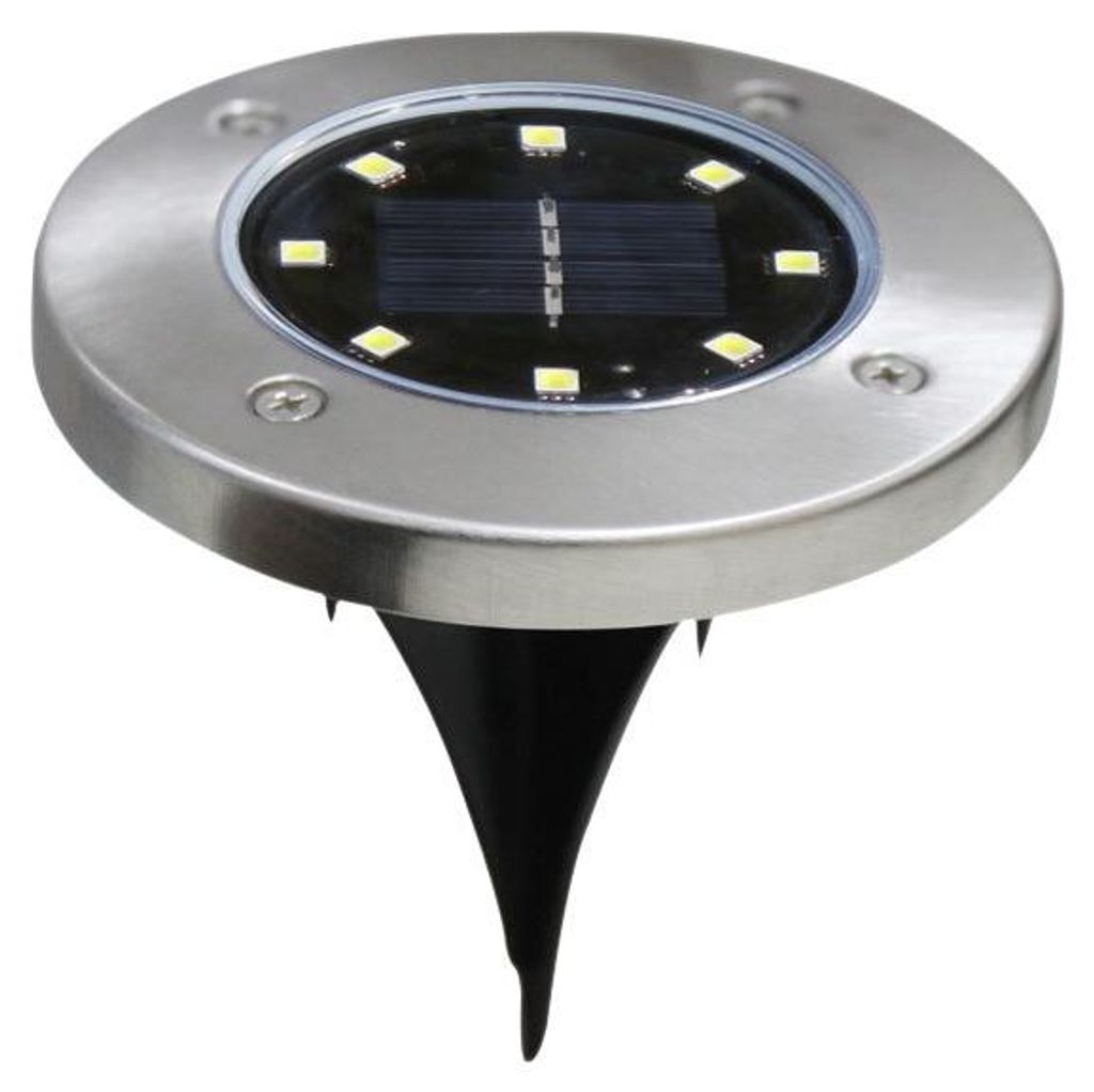 LUXULA LED Solar-Bodenleuchte 5 lm tralweiß silber IP44 Produktbild 