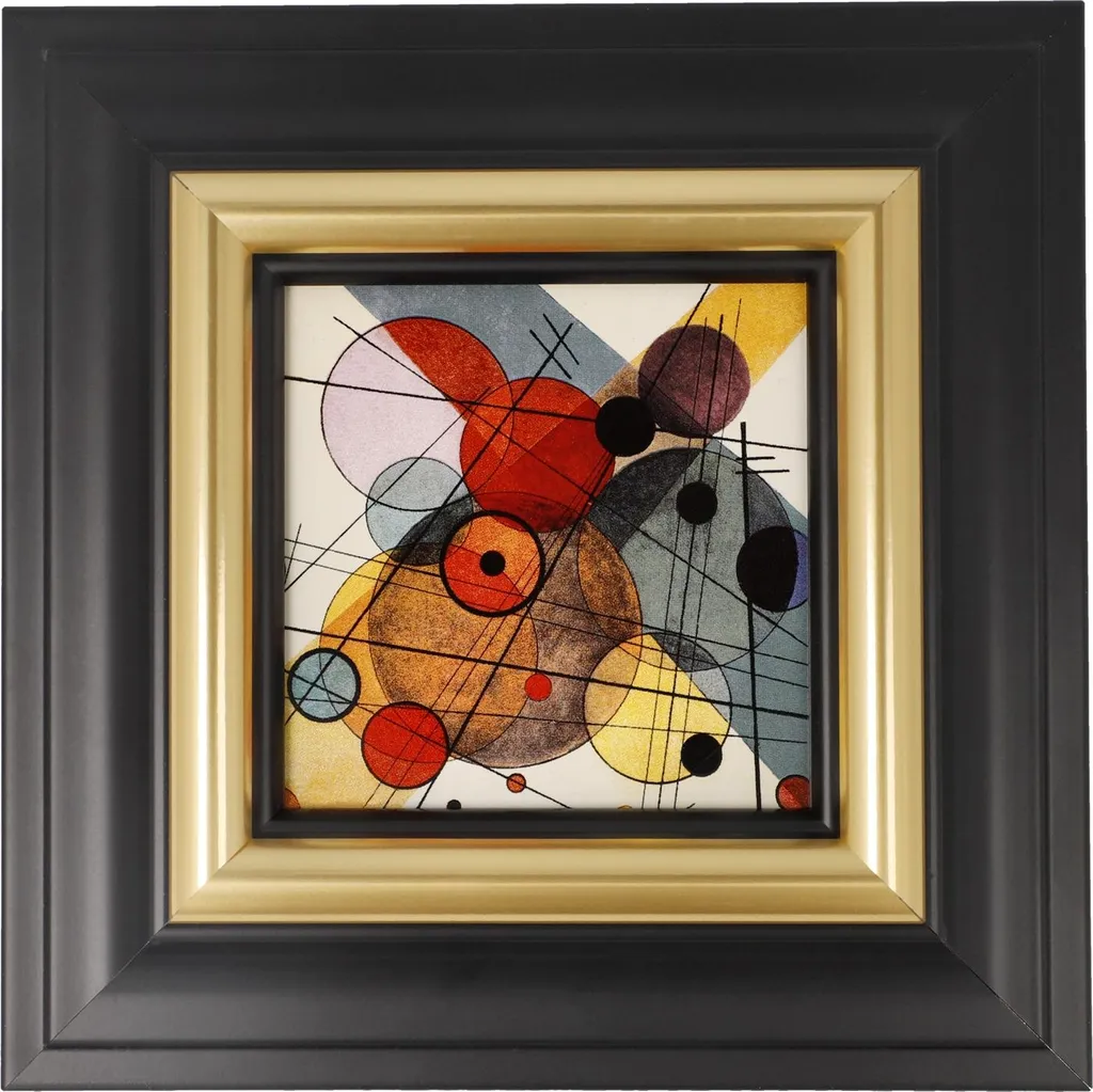 Tableau en Porcelaine Kandinsky Cercles dans le cercle 18,5 cm Goebel
