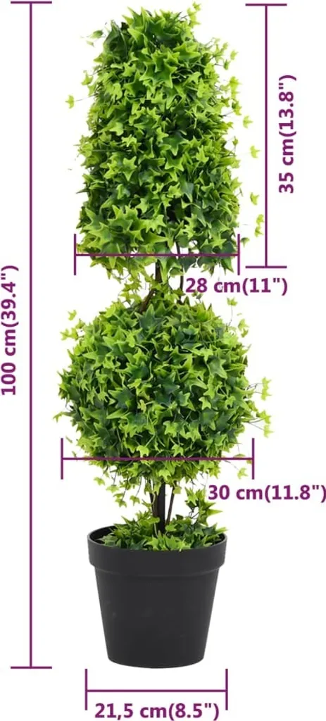 Buis Artificiel Dense 100 cm avec Pot - Feuillage Vert Permanent - 4