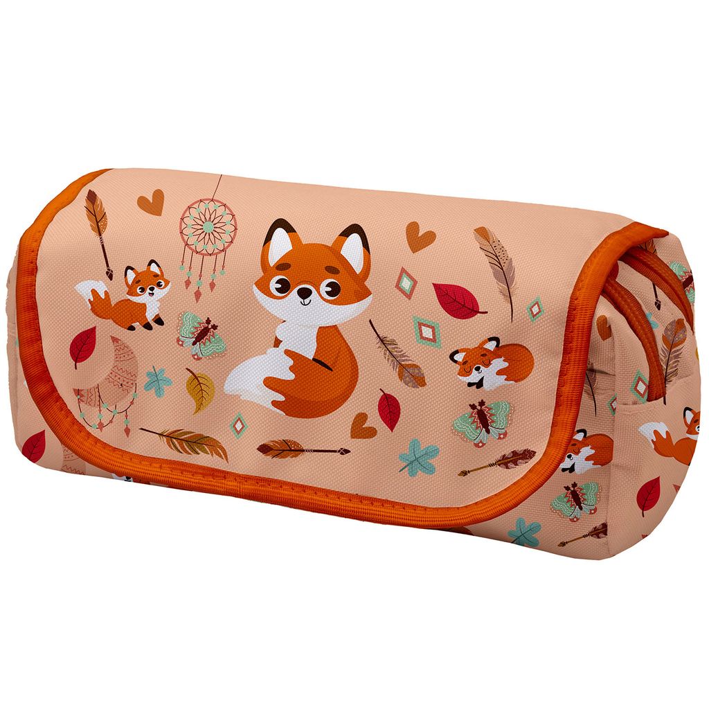 Personalisierte Mäppchen Federtasche mit Namen Schlamperbox Federmäppchen mit Klettverschluss Klappe Schüleretui Stiftemappe mit zwei Reißversc...