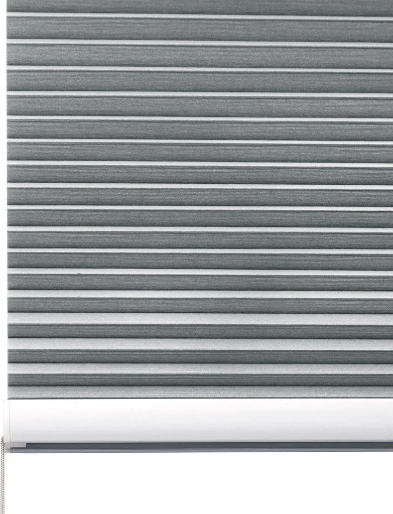 Store plissé gris sans perçage 65x130cm isolation thermique alvéolaire