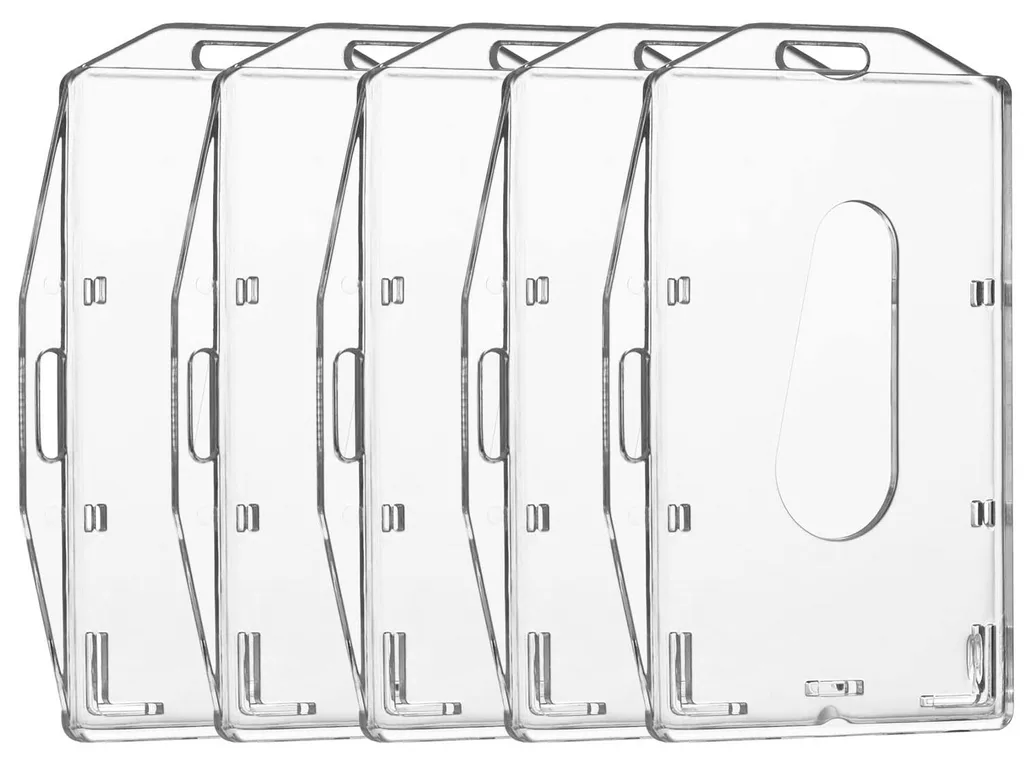 Porte-carte d'identité double face avec perforation mixte - Lot de 5