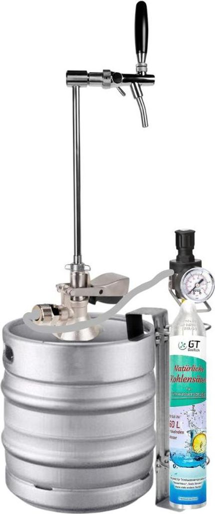 Zapfgarnitur mit Kegschanksäule 425g Soda Flachkeg (Typ A)
