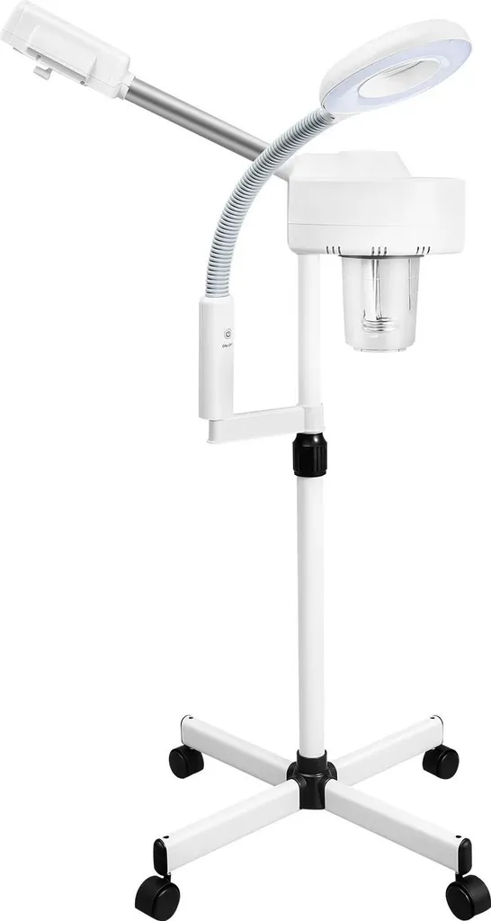 Sauna Visage 2-en-1 Nano-vapeur avec Loupe de Précision Blanc 220V