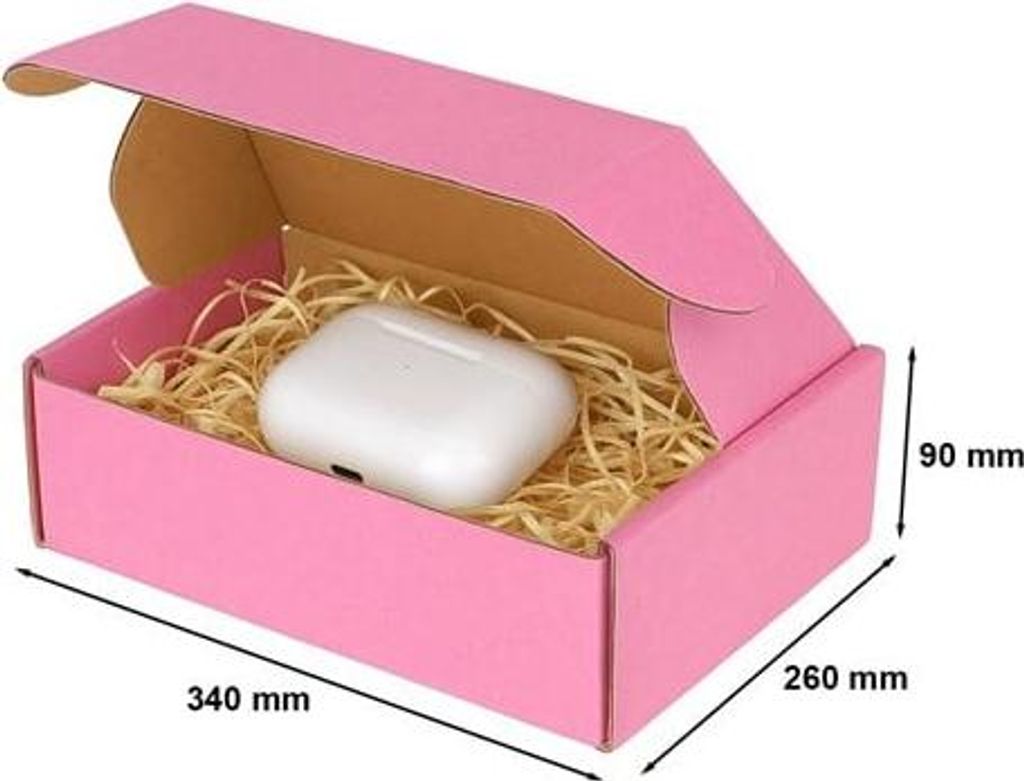 Carton avec découpe 340 x 260 x 90 (extérieur) Rose Image du produit 