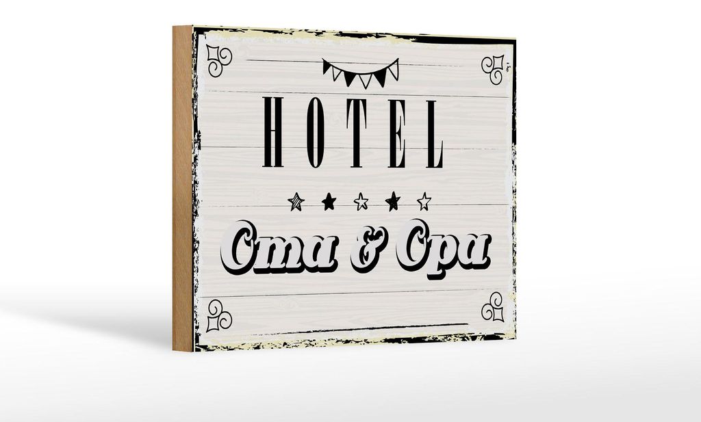 Holzschild Hotel Oma und Opa, 30x20 cm, Holzschilder