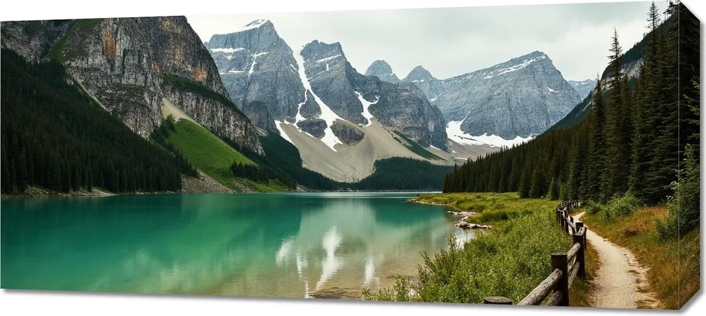 Quadro 90x40 Panorama Sentiero - Stampa su Tela Canvas Alta Qualità