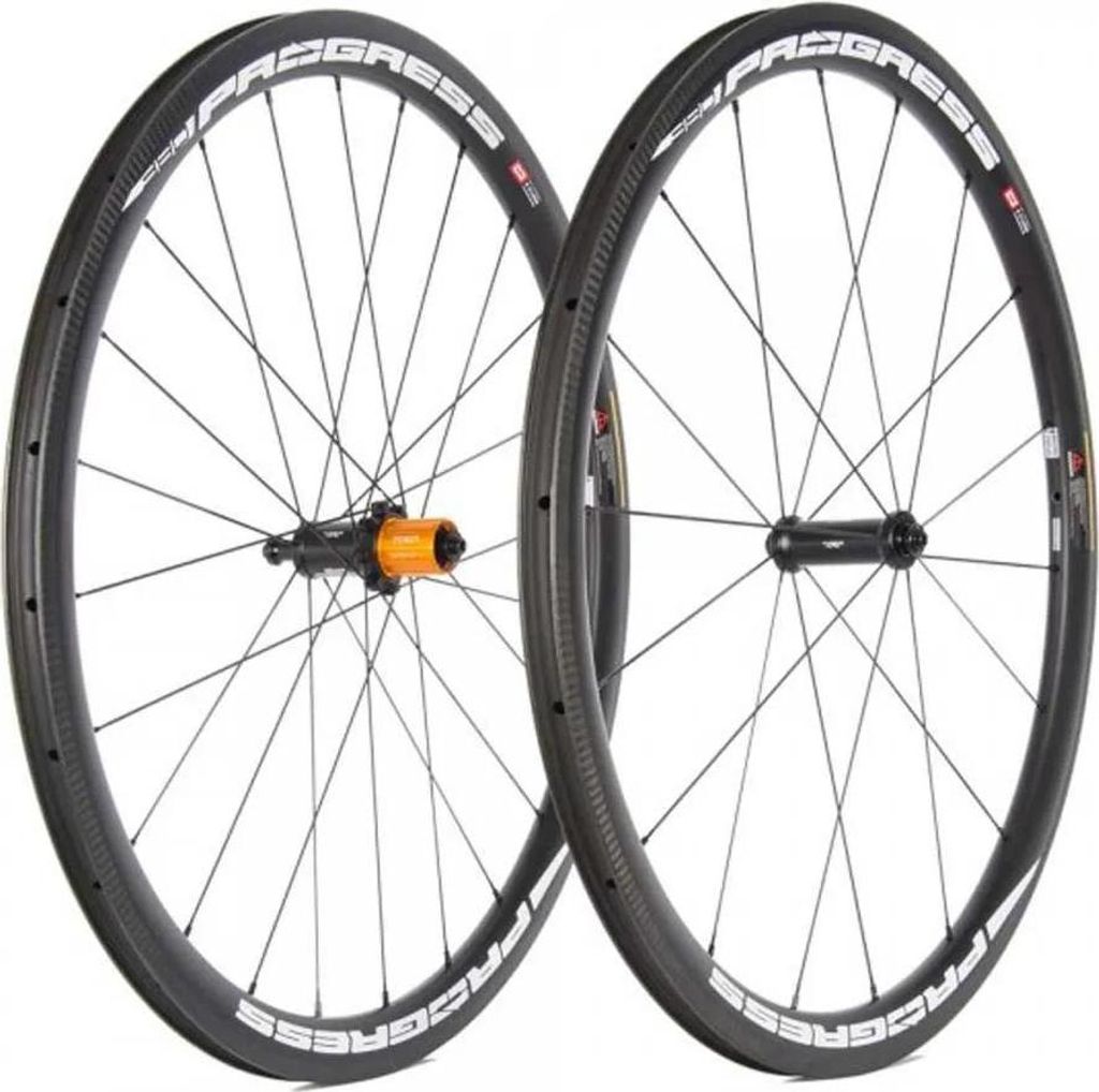 Progress Air Tubular Rennrad Laufradsatz Schwarz 9 x 100 / 9 x 130 mm / Shimano/Sram HG Schwarz 9 x 100 / 9 x 130 mm
