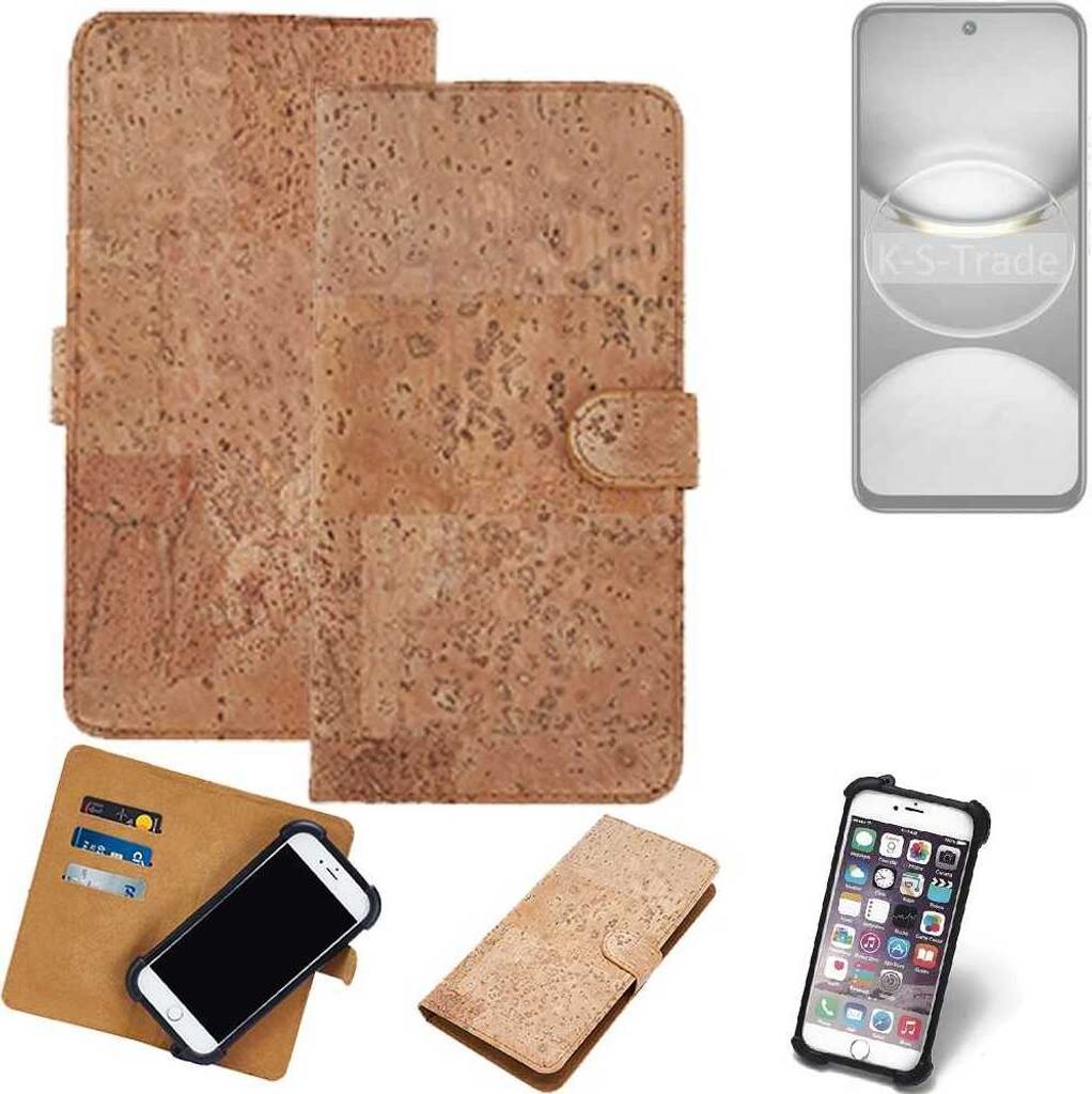 K-S-Trade Hülle kompatibel mit Tecno Spark 30C Kork Handyhülle Cover Schutzhülle TPU Case Bumper in Hellbraun, (1x)