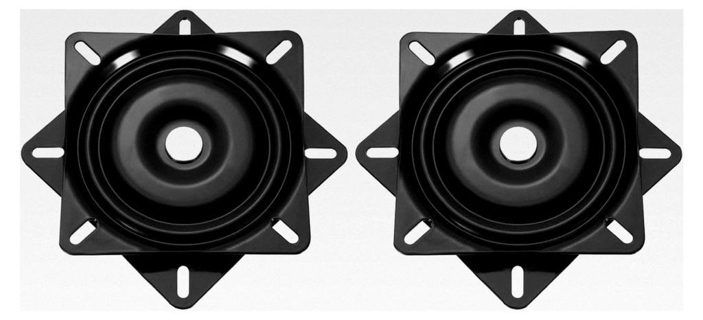 2 Stück 6,3 Zoll Barhocker-Drehgelenke, 360° drehbarer Lazy Susan-Drehteller, quadratische Sitz-Drehplatte mit Halbkugellager für Liegestuhl ode...