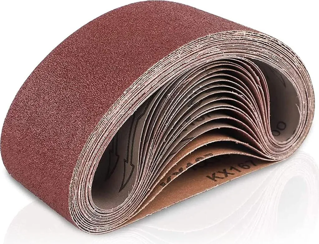 Bandes abrasives anti-déchirure 76x457mm lot de 18 grains assortis