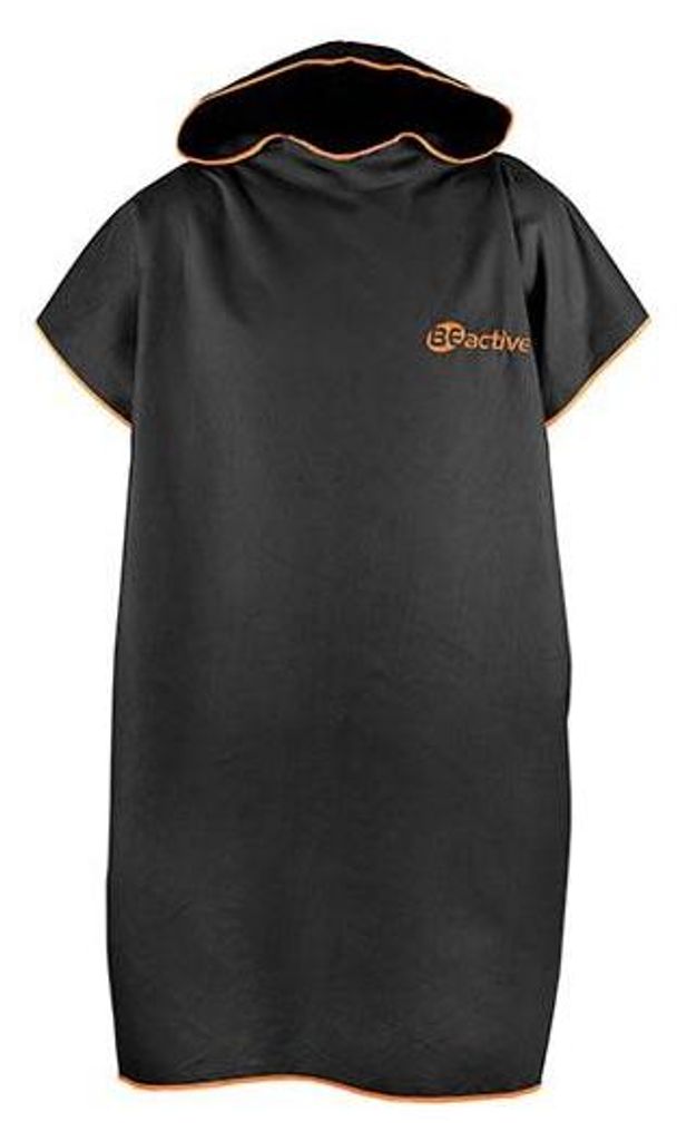 Beco Beactive Strandponcho | Schwarz/Orange