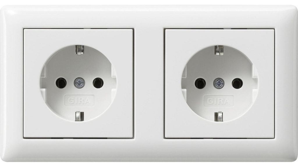 GIRA 479303 SCHUKO 2f verdr. + cadre St (479303) Image du produit 