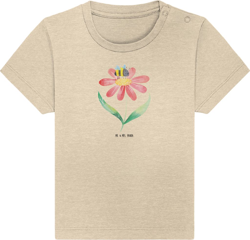 Mr. & Mrs. Panda Babyshirt Hummel Blume 0. - 6. Monat - Natural Raw - Geschenk, Hummeln, Baby Shirt, Lustige Sprüche, Öko T-Shirt, Wespe, , Baumw...