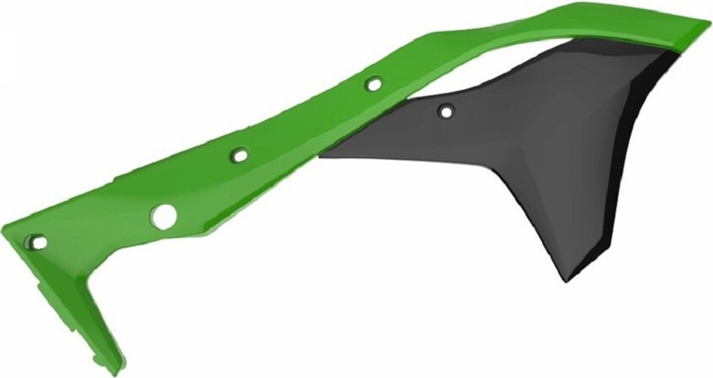 POLISPORT Kühlerspoiler seitlich Originalfarbe 17 Grün/Schwarz passend für Kawasaki KX250F