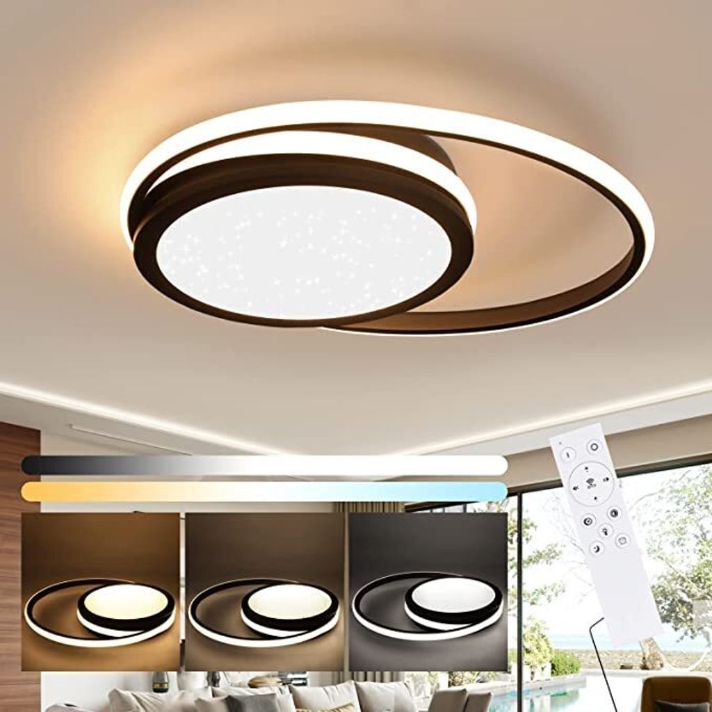 ZMH LED Deckenleuchte - Dimmbare Moderne Runde Produktbild 