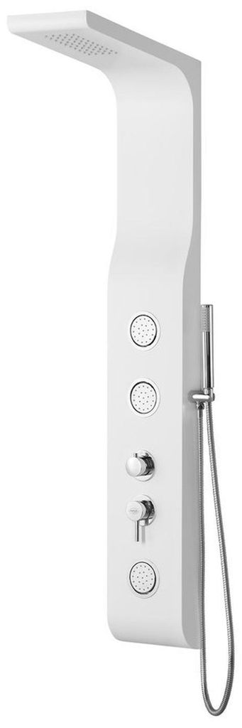 Aqualine YUKI Duschpaneel 210x1400mm, Weiß matt
