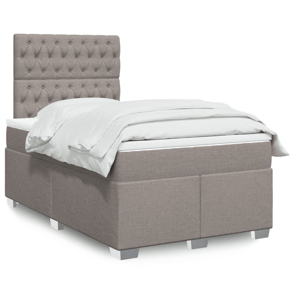 Maison Exclusive - Boxspringbett mit Matratze Taupe 120x200 cm Stoff