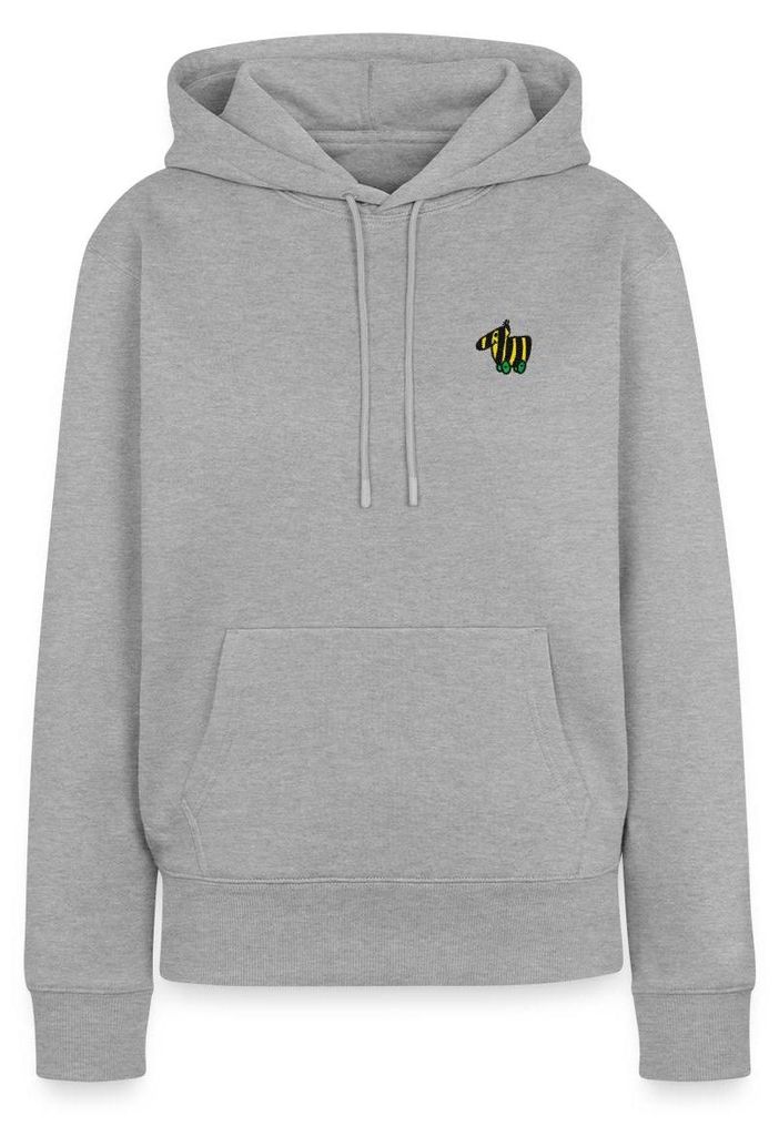Spreadshirt Janosch Tigerente Stick Damen Premium Hoodie, M, Grau meliert