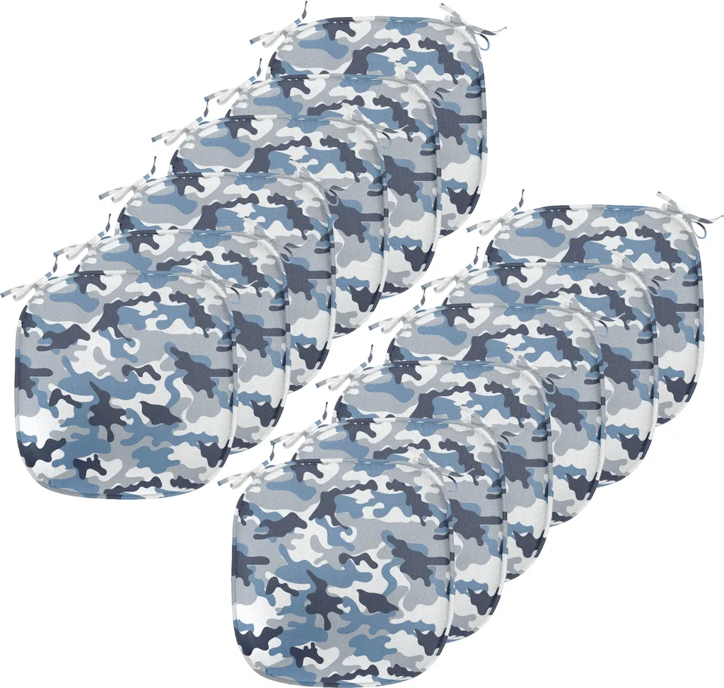 Cuscini Sedie 40x40 Design Blu Indaco Grigio | Pack 12 ABAKUHAUS