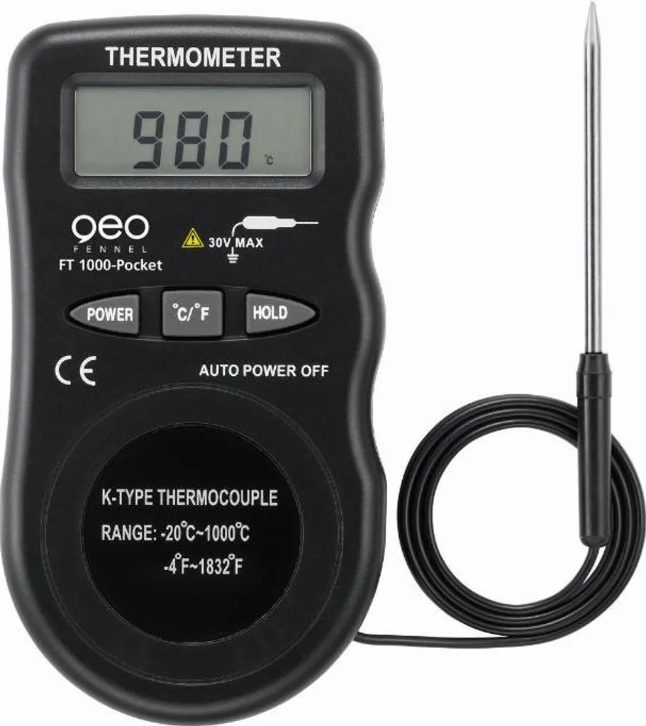 800420 Geo Fennel FT 1000-Pocket | Termometro Alta Temperatura Sonda