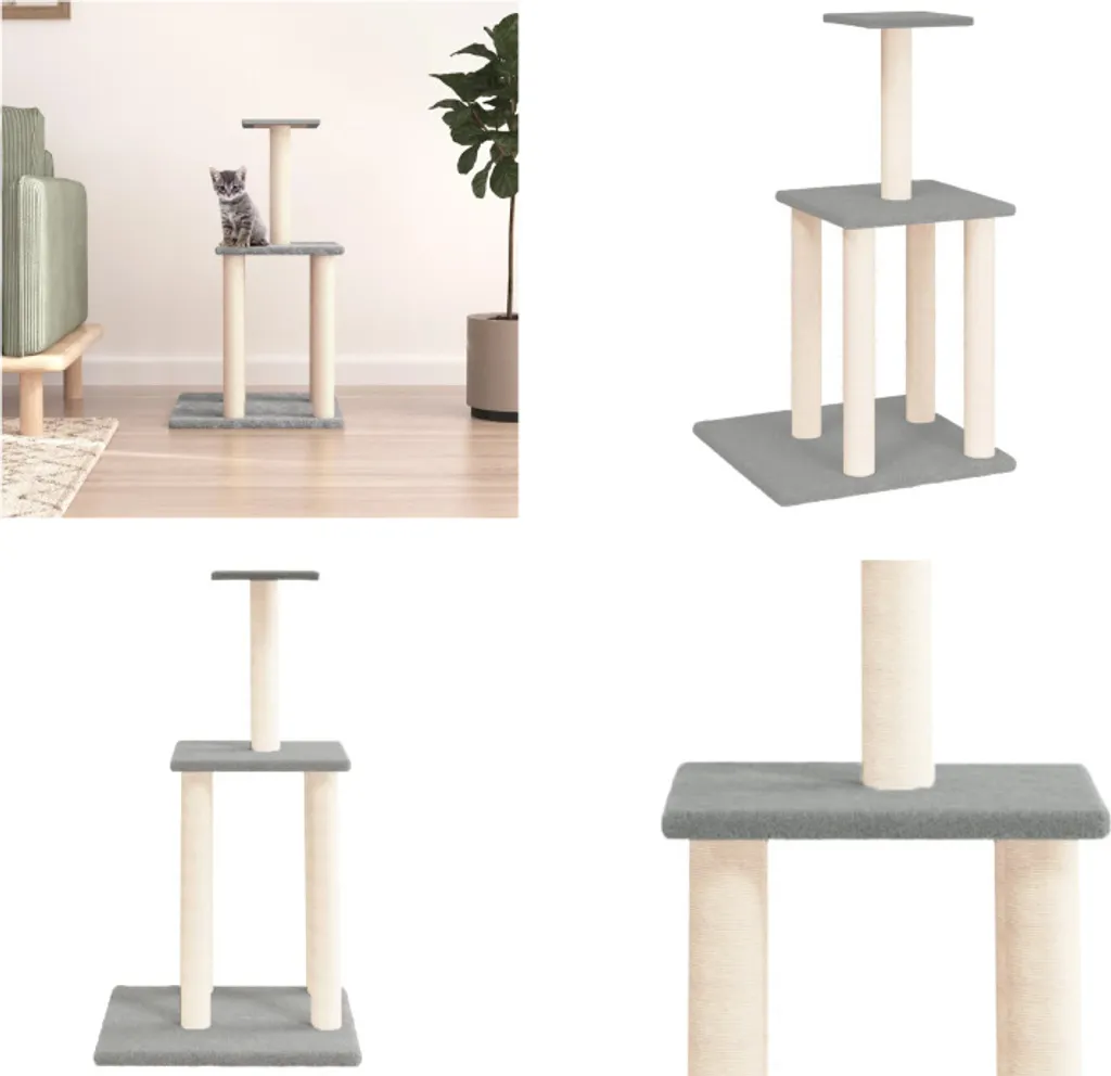 Tour pour chats avec griffoir en sisal et plateforme de repos 85 cm