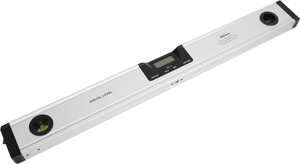 Digitale 600-mm-Laserwasserwaage mit Hintergrundbeleuchtung, horizontaler und vertikaler Libelle sowie magnetischer Wasserwaage