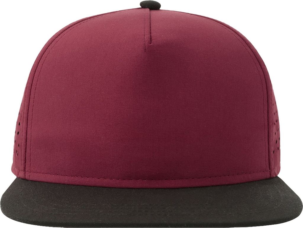 Atlantis - "Bank" Snapback Mütze für Herren/Damen Uni AB555 (Einheitsgröße) (Burgunderrot/Schwarz)