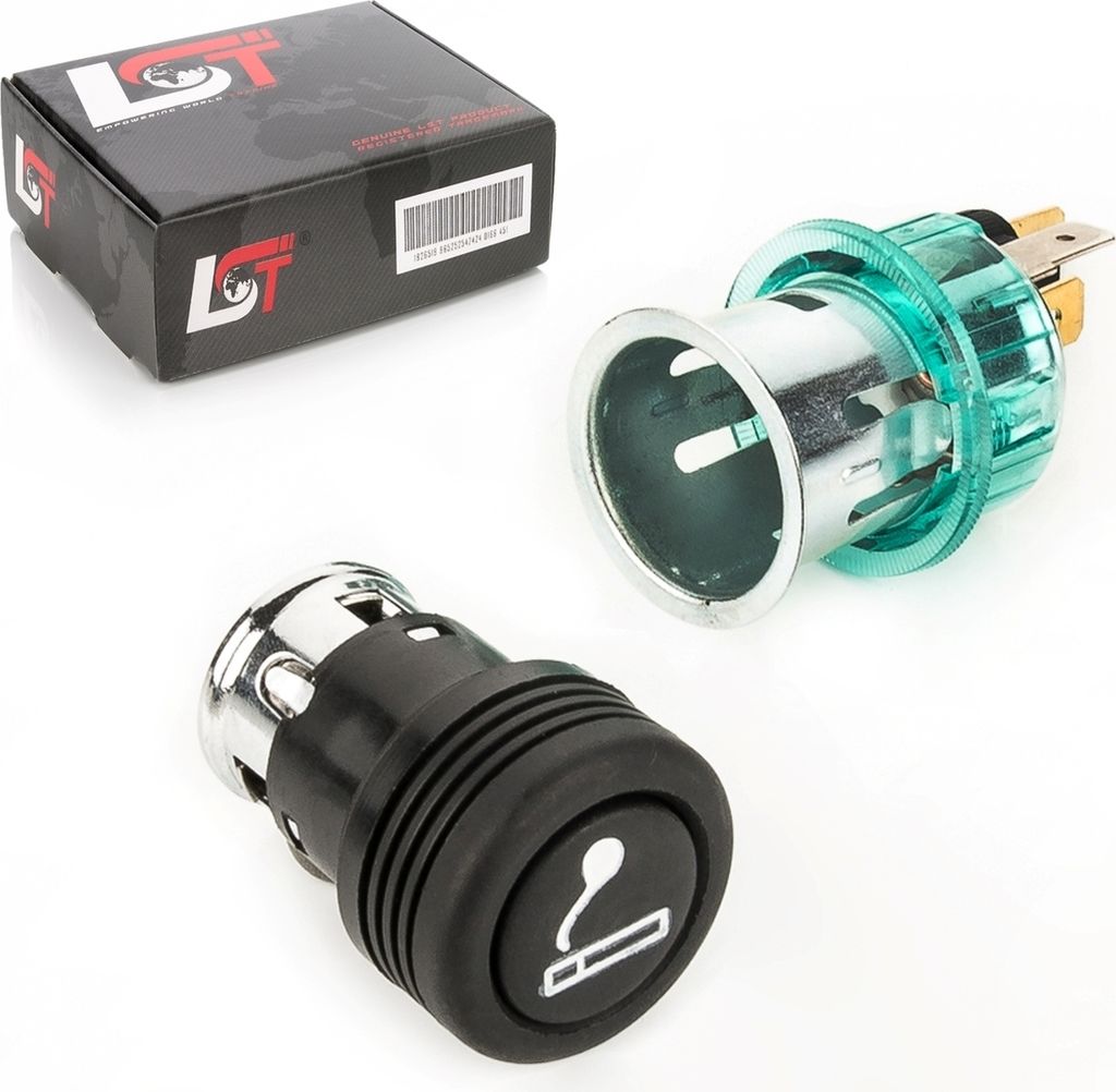 Zigarettenanzünder Steckdose Buchse Heizfeder Beleuchtung grün 12V Universal