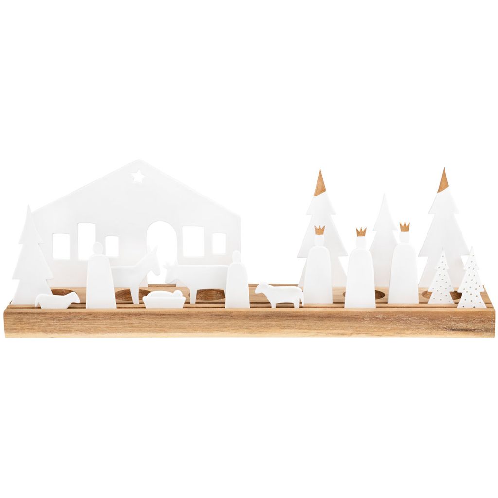 Räder Lichtobjekt Krippe 45x9,5cm, Akazie