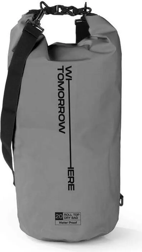 Borsa impermeabile in PVC Where Tomorrow - Modello 02 - 20 litri - grigio