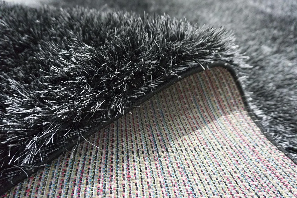 Tapis Moelleux Seven Soft 7901 Gris et Noir - Texture Douce 200 x 290 cm