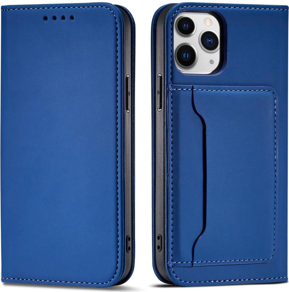 Pouzdro na magnetickou kartu pro iPhone 12, modré Obrázek produktu 
