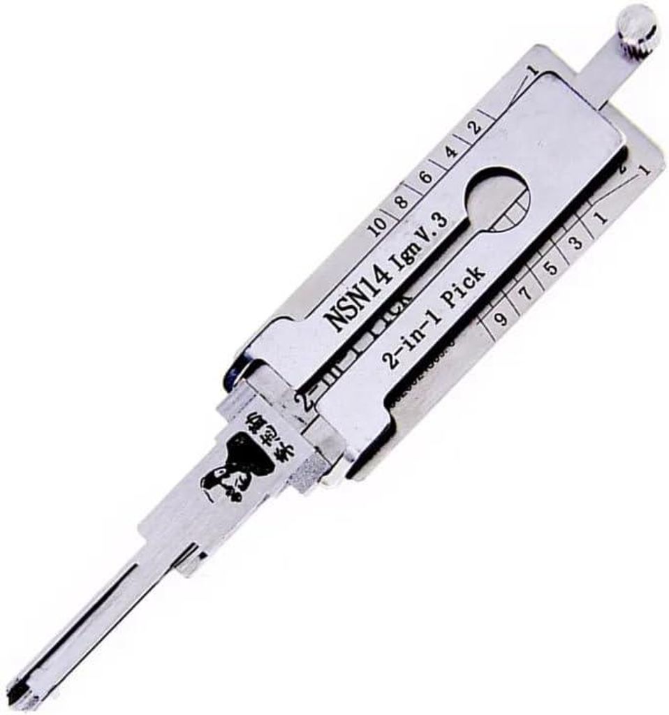 Lishi NSN14 Auto-Decoder für Zündschloss und 2-in-1-Öffnungswerkzeug, kompatibel mit Nissan, Infiniti, Subaru und Renault-Schlüsseln, Klinge NS...