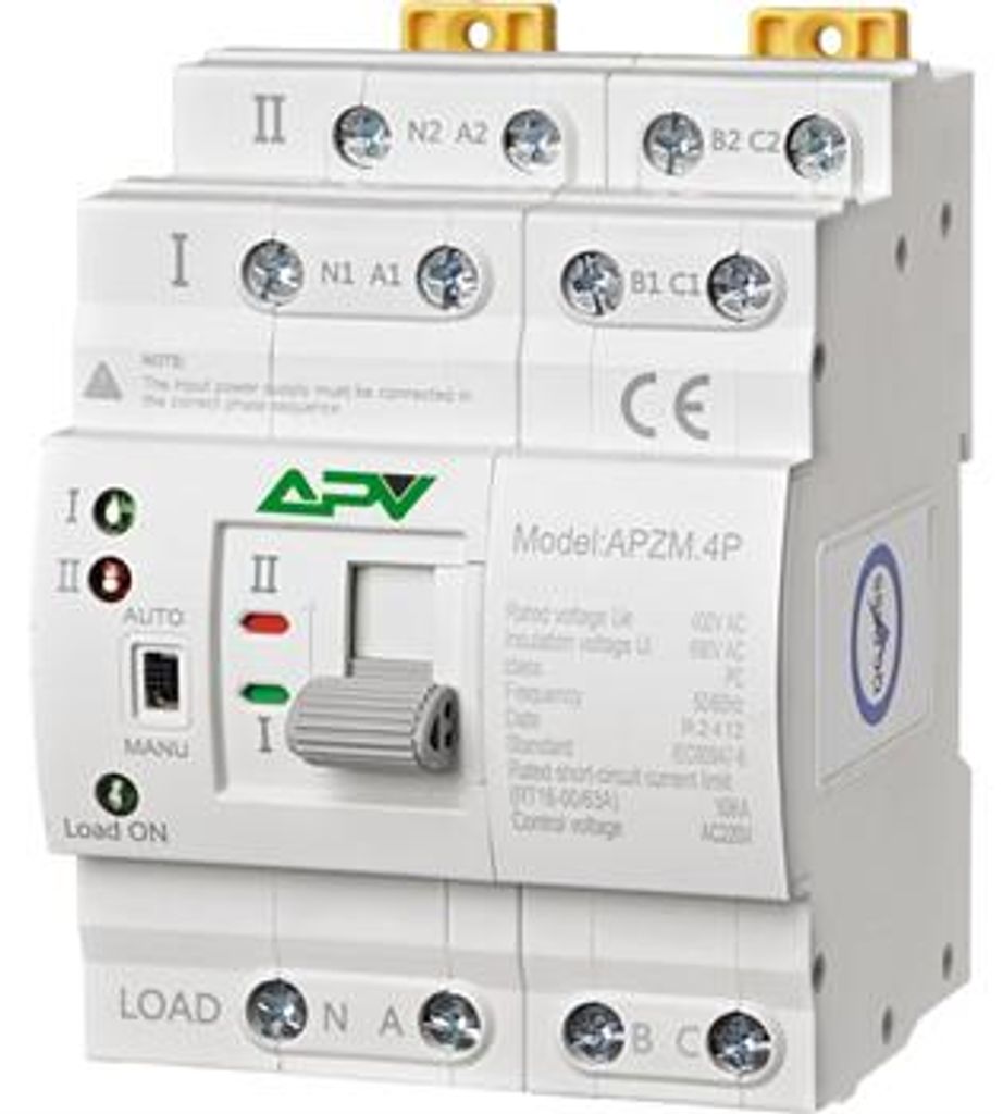 Automatický přepínač sítí Adelid APZM.4P-63A, 4P pro FVE Obrázek produktu 