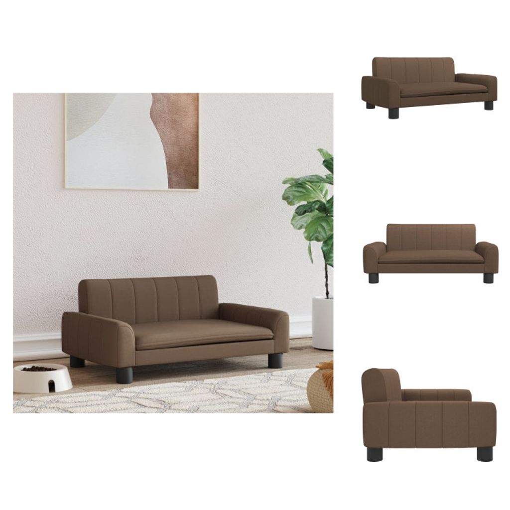 vidaXL Hundebett Braun 70x45x30 cm Stoff - Hundebetten