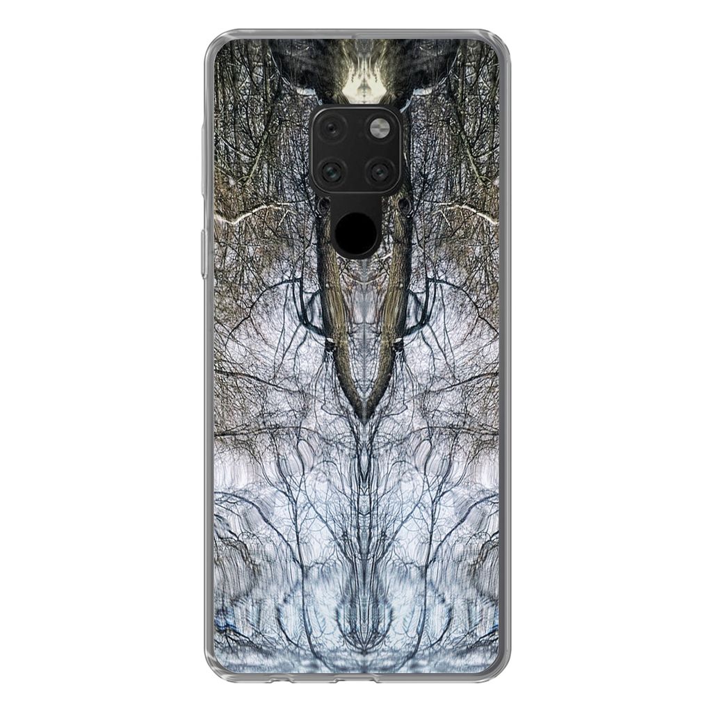 MuchoWow Handyhülle Schutzhülle Hülle für Huawei P40 Lite Baum - Kunst - Psychedelisch Silikon Softcase Handy Hülle - Handy